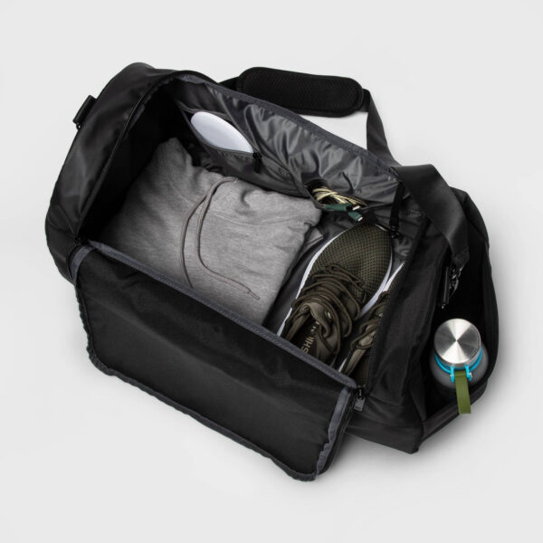 21.5" Duffel Bag Black L - All In Motion™: Water-Resistant, Lightweight Carry On - Image 5